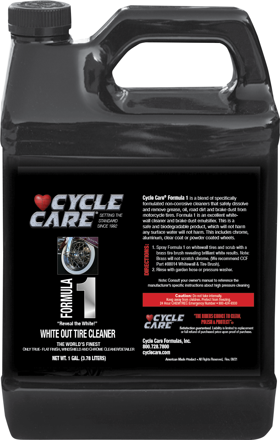 CYCLE CARE FORMULAS Formula 1 Wheel & Tire Cleaner - 1 US gal. 3704-0110