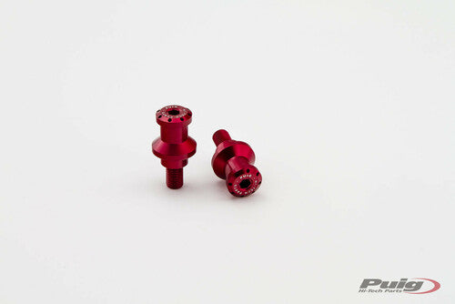Puig 5924R Hi-Tech Swingarm Spools 10mm Red 2-Pack