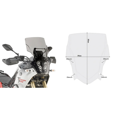 GIVI D2145S Specific Screen Smoked for Yamaha Tenere 700