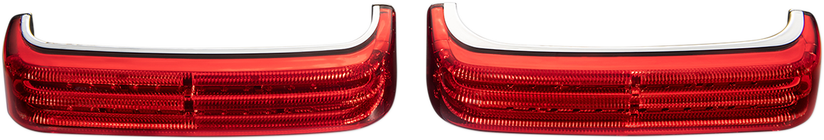 CUSTOM DYNAMICS Saddlebag LED Lights - Sequential / Chrome/Red 2040-2573