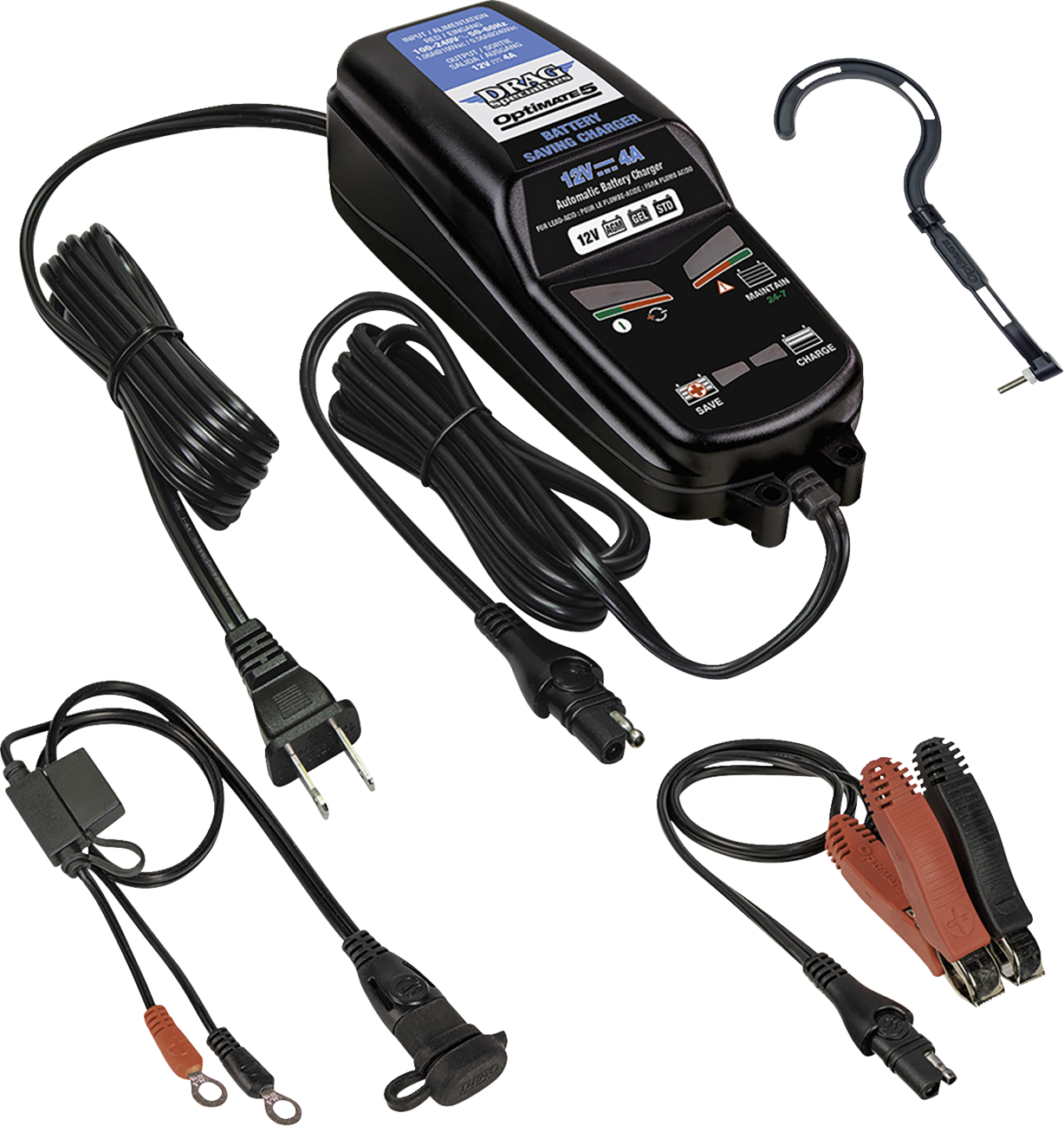 TECMATE OptiMate™ 5 V2 Battery Charger/Maintainer - Drag Specialties Battery Charger/Maintainer / Optimate 5 3807-0755