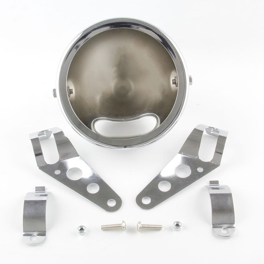 Eagle Lights 7" Meteor Headlight Bucket Housing for Motorcycles with 32MM to 40MM Fork Tubes