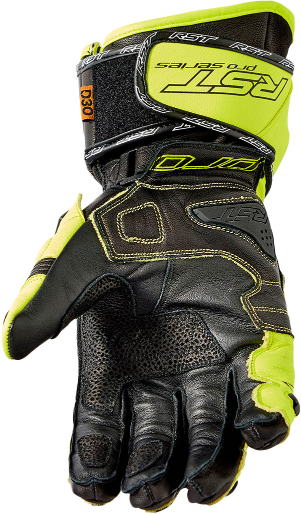 RST Pro Series GP D3O Gloves - Black / Fluorescent Yellow - View 9