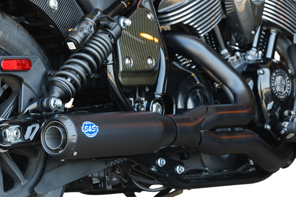 2-into-1 Qualifier Exhaust System - Guardian Black - Race Only - Indian Chief