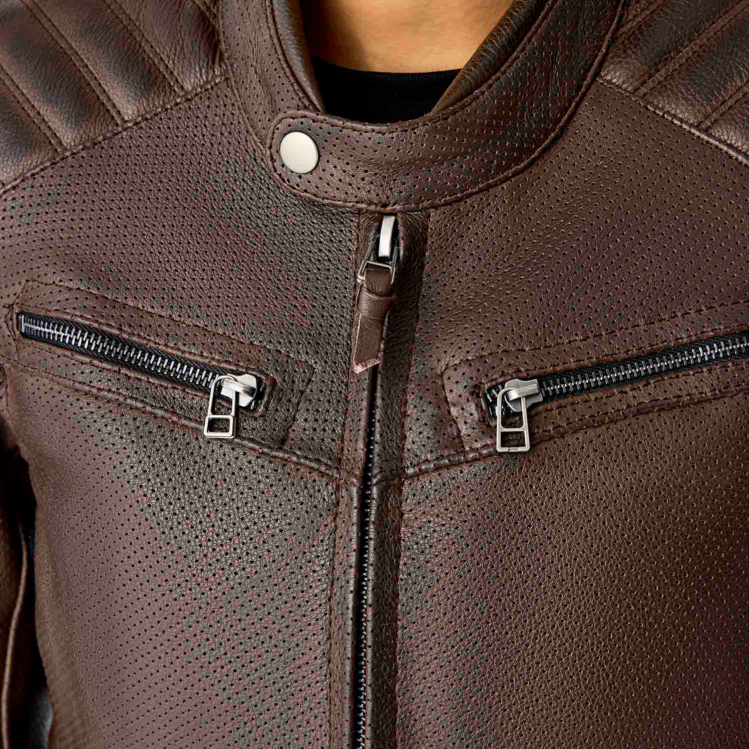 RST Roadster Air CE Women's Leather Jacket - Brown - View 17