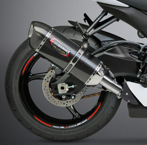 Yoshimura GSX-R600/750 11-26 Alpha Stainless Slip-On Exhaust, w/ Carbon Fiber Muffler
