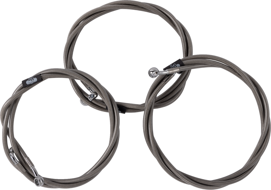LA CHOPPERS Brake Line Kit - Brake Line / Chrome 1741-6506