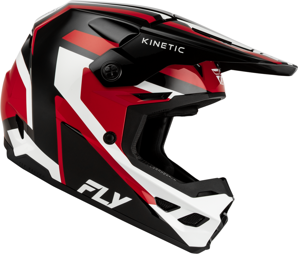 FLY Racing Kinetic Sync Helmet (2027) - Black / Red / White - View 13