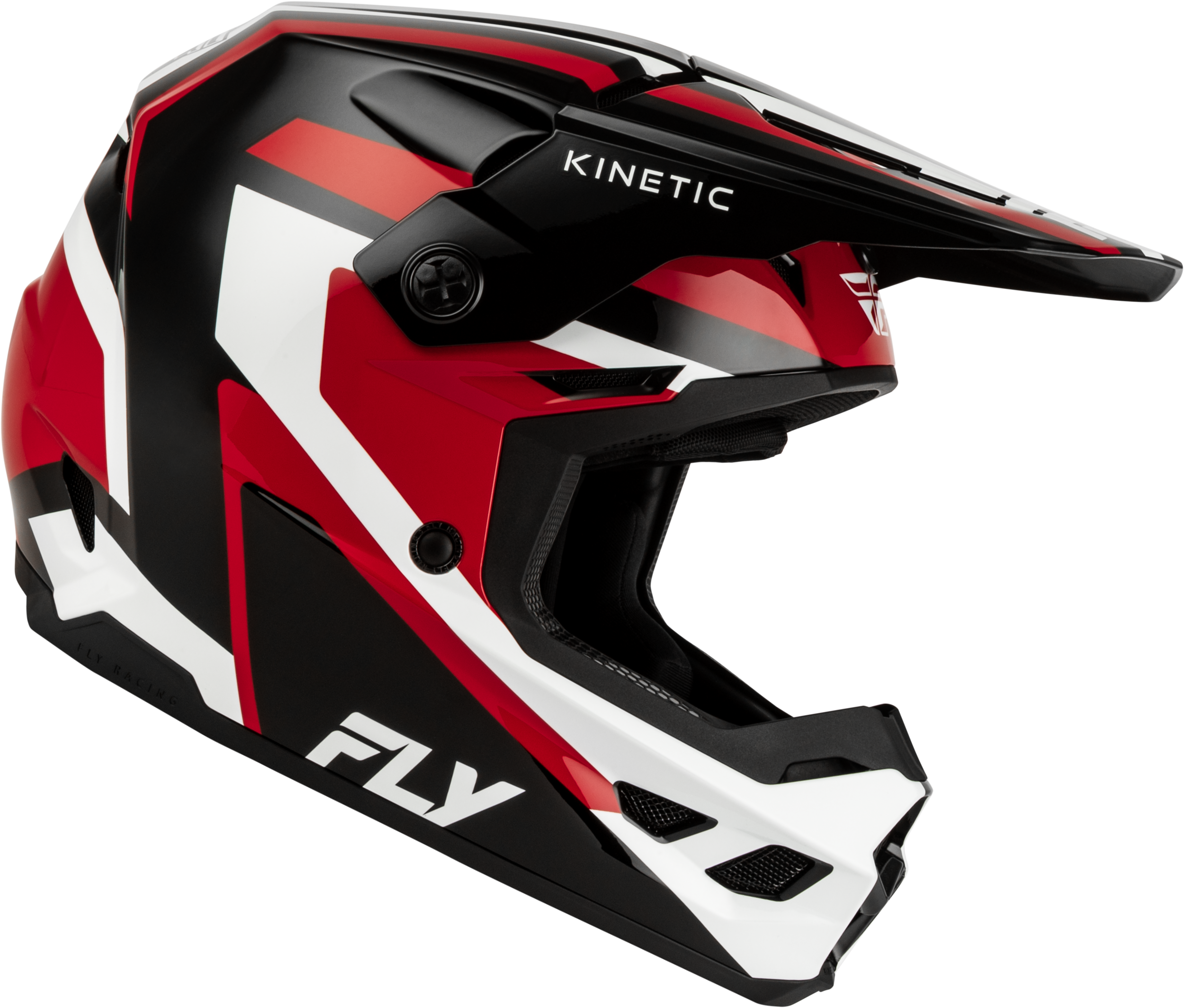 FLY Racing Kinetic Sync Helmet (2027) - Black / Red / White - View 13