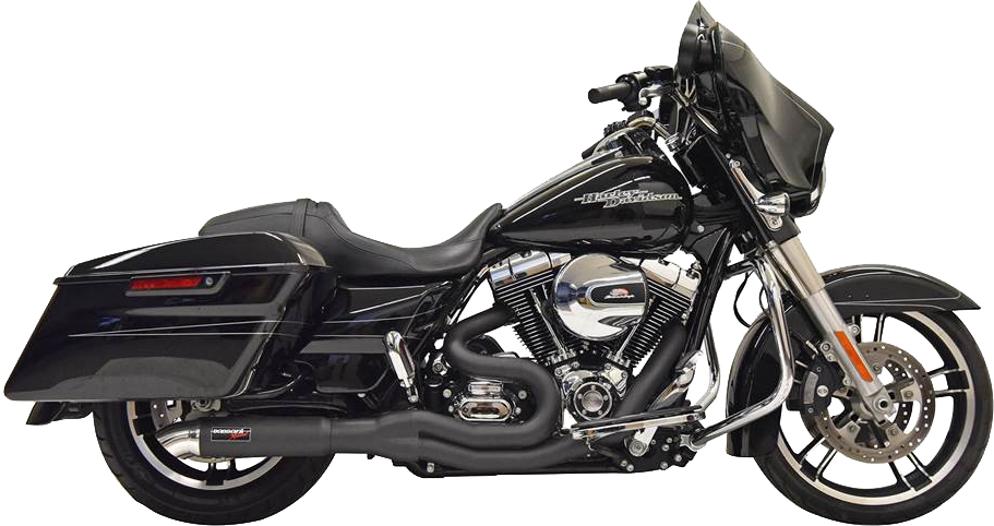 Bassani Xhaust Road Rage II 2-Into-1 with Hot Rod Turnout Muffler System