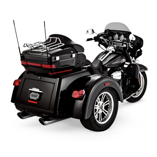 Vance & Hines Twin Slash Slip-On Mufflers - Chrome - '95-'16 FL