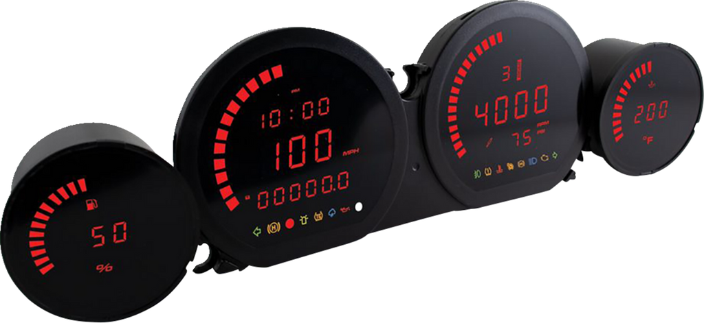 KOSO NORTH AMERICA HD-03L Four-Piece LED Gauge Kit