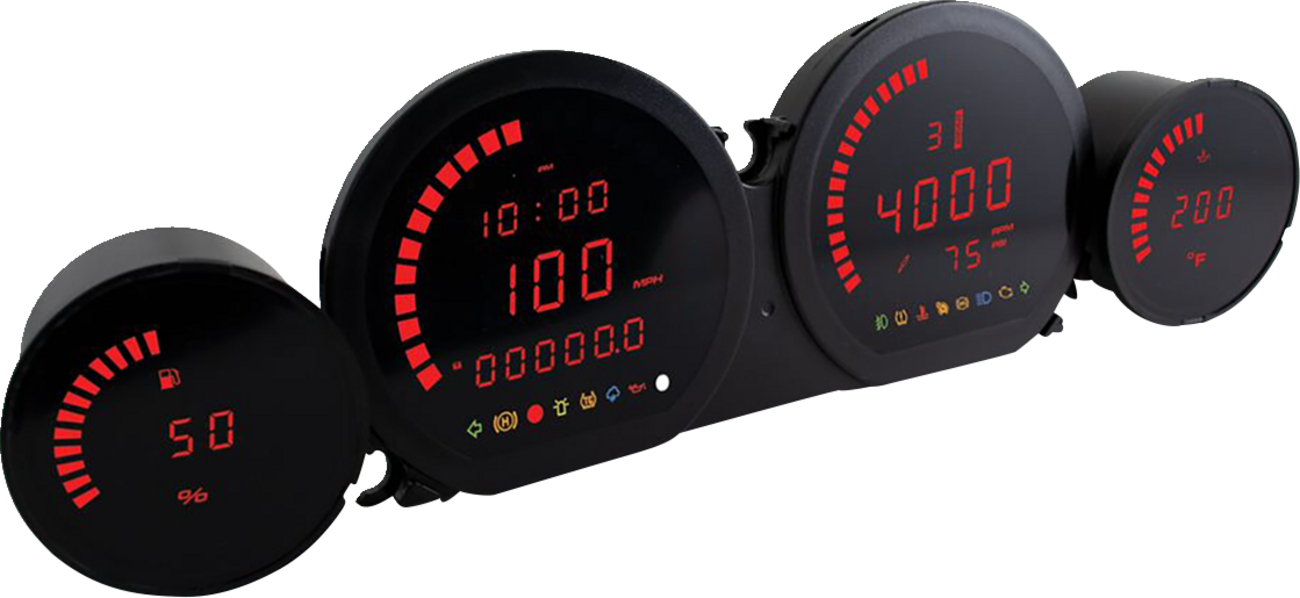 KOSO NORTH AMERICA HD-03L Four-Piece LED Gauge Kit
