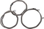 LA CHOPPERS Brake Line Kit - Brake Line / Chrome 1741-6515