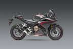Yoshimura CBR500R 16-25 R-77 Stainless Slip-On Exhaust, w/ Carbon Fiber Muffler