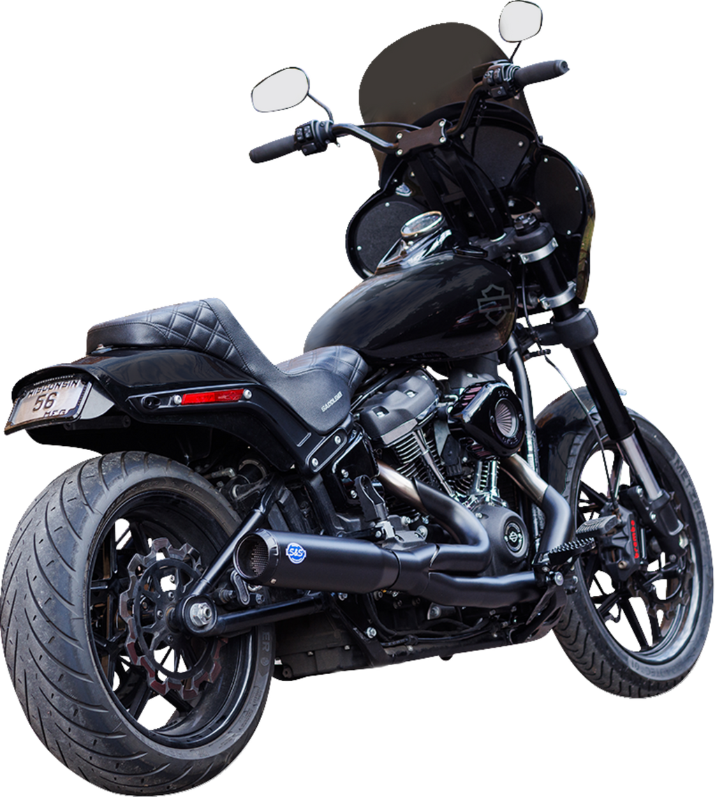 2-into-1 Qualifier Exhaust System - 50-State - Black - Softail