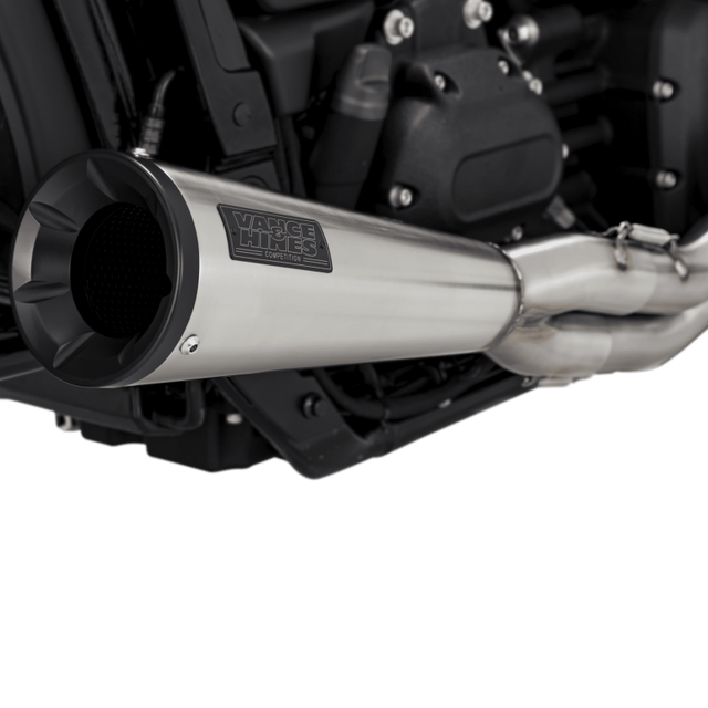 Vance & Hines 2-into-1 Upsweep Exhaust System - Brushed - Stainless Steel