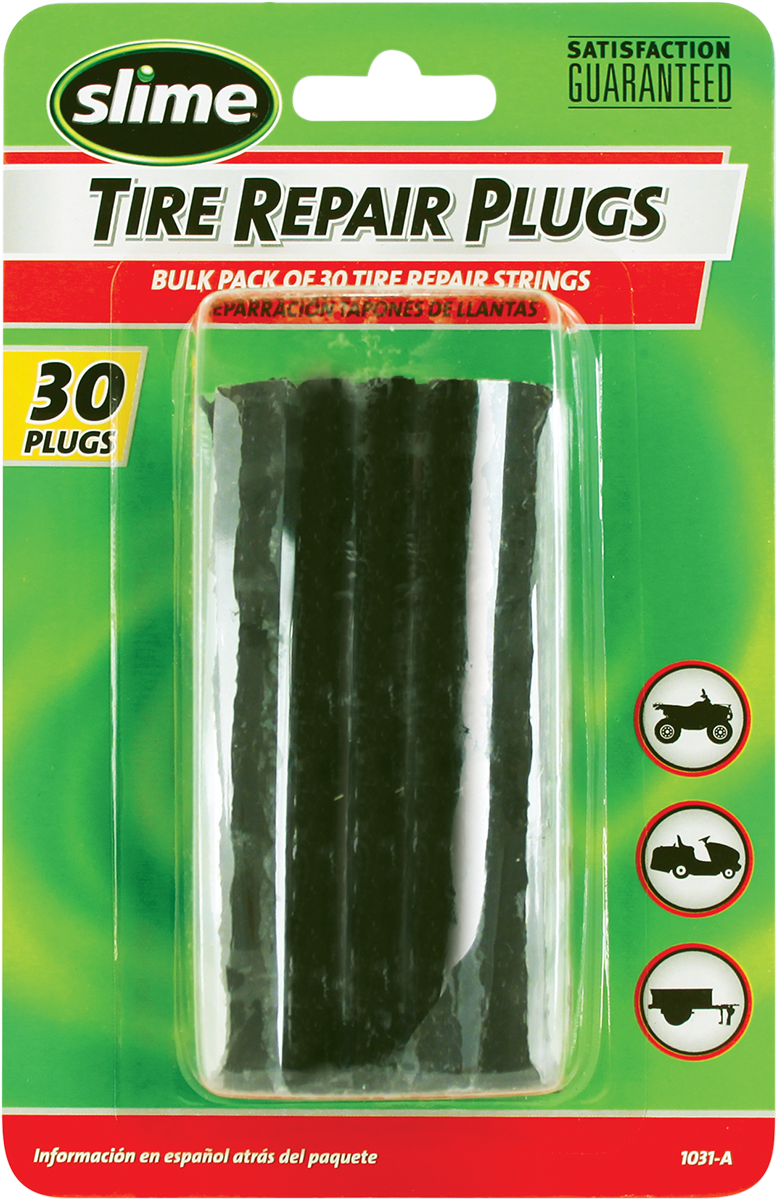 SLIME Tire Repair Plugs - Repair Plugs / Tire / Black / 30 Pack 0364-0014