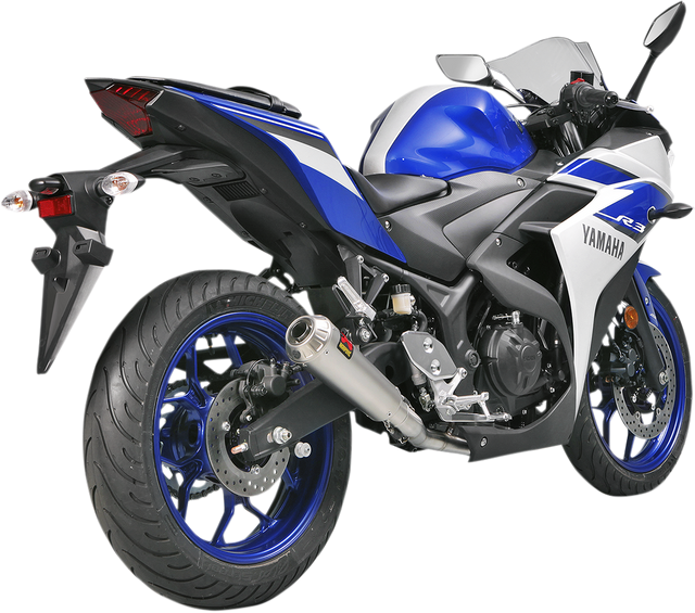 Akrapovic Racing Line Exhaust System - Stainless Steel S-Y2R1-CUBSS - Yamaha MT-03 2016-2019; Yamaha R3 2015-2021; Yamaha YZF-R25 2014-2021