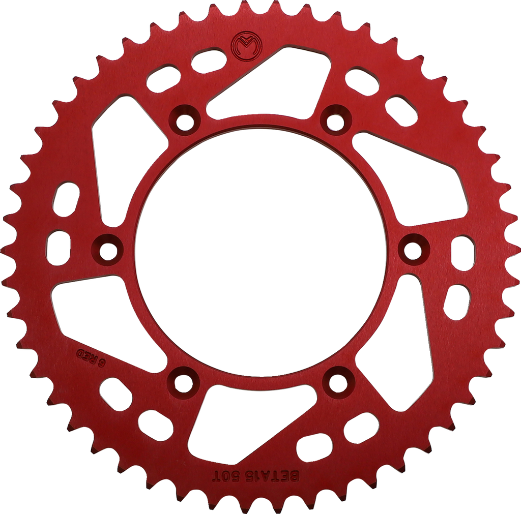 MOOSE OFFROAD Rear Aluminum Sprocket - Rear Sprocket / Aluminum / 50 Tooth / Red / Beta 1211-1867