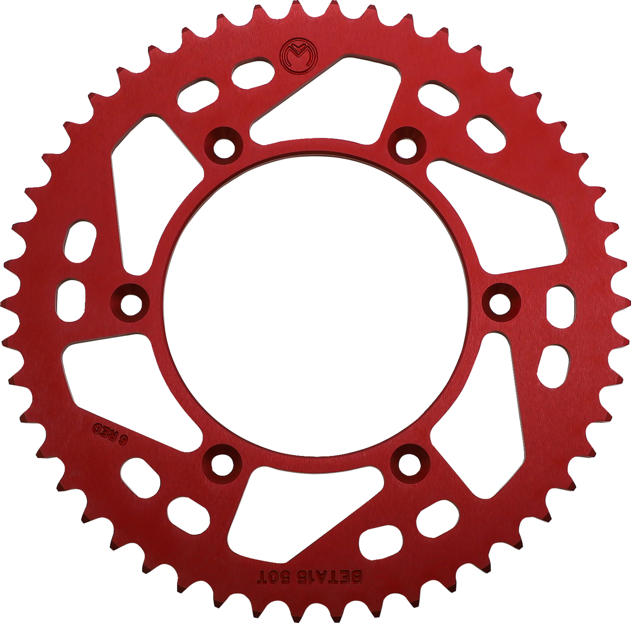 MOOSE OFFROAD Rear Aluminum Sprocket - Rear Sprocket / Aluminum / 50 Tooth / Red / Beta 1211-1867