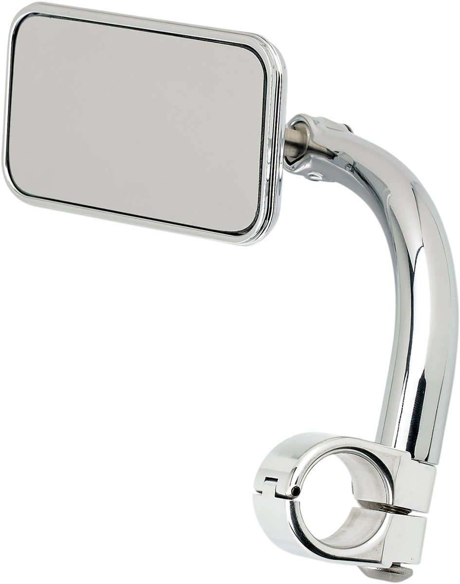 BILTWELL Mirror - Utility / Side View / Rectangle / Clamp-On / Chrome / 7/8" 0640-0997