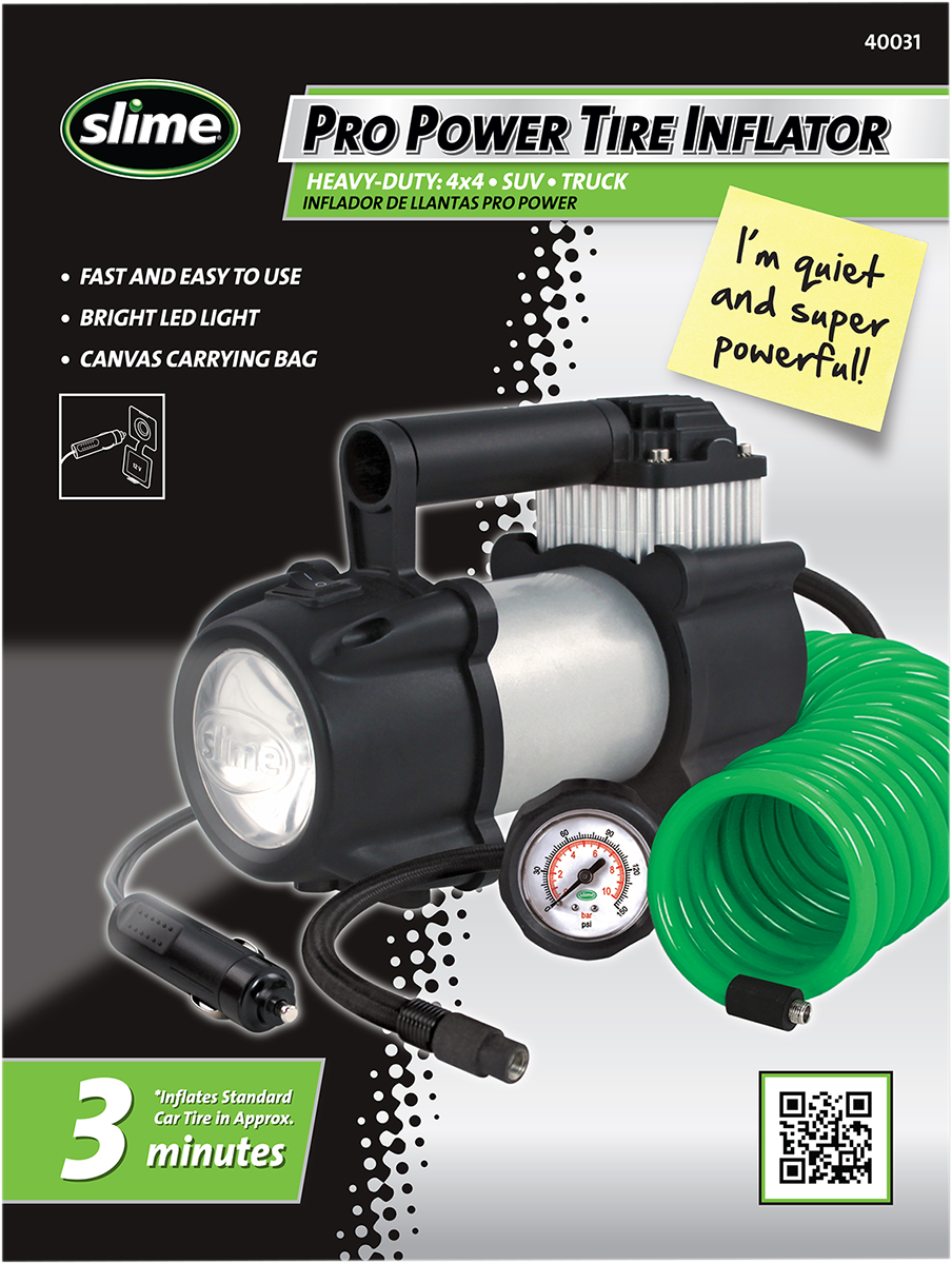 SLIME Pro Power Tire Inflator - Compressor / Heavy Duty 0363-0069