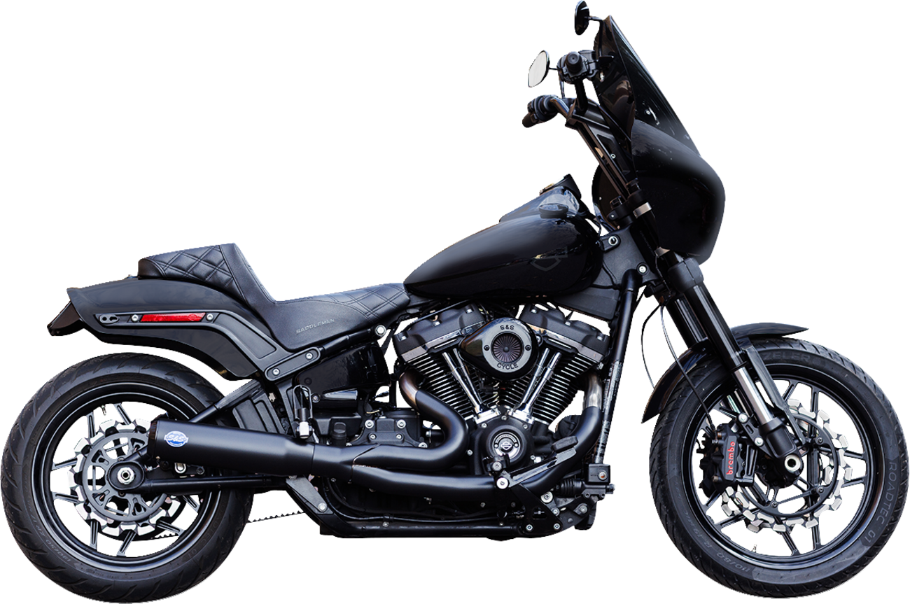 2-into-1 Qualifier Exhaust System - 50-State - Black - Softail