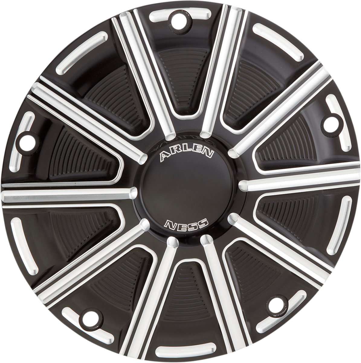 ARLEN NESS 10-Gauge Derby Cover - Black/Machined / Big Twin 1107-0665