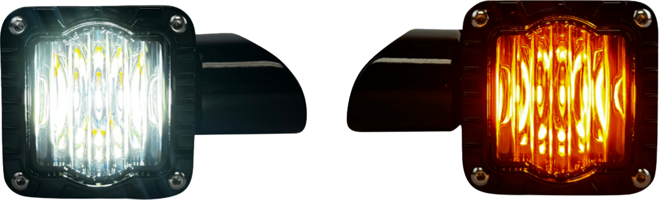 CUSTOM DYNAMICS Turn Signal - Shark Demon™ / LED / Front / Smoke Lens 2020-2333