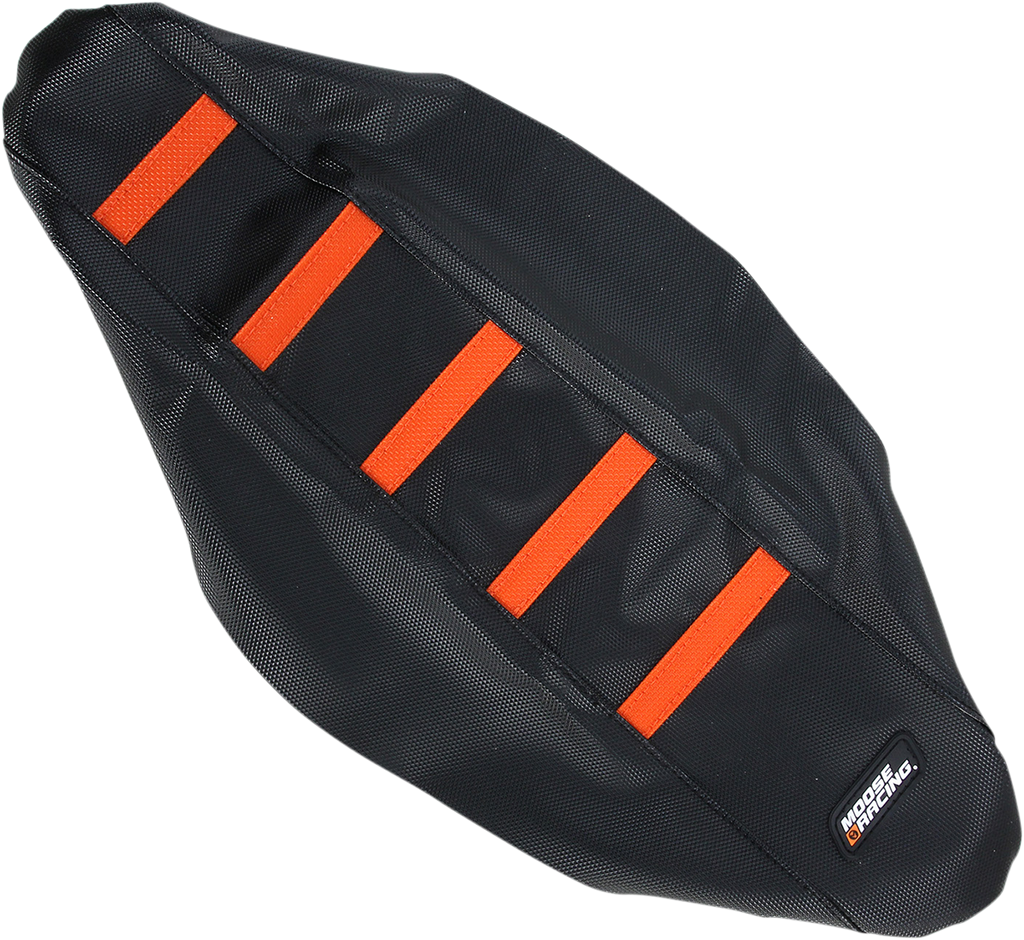 MOOSE OFFROAD Ribbed Seat Cover - Black Cover/Orange Ribs / KTM 85 '13-'17 0821-1796