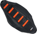 MOOSE OFFROAD Ribbed Seat Cover - Black Cover/Orange Ribs / KTM 85 '13-'17 0821-1796