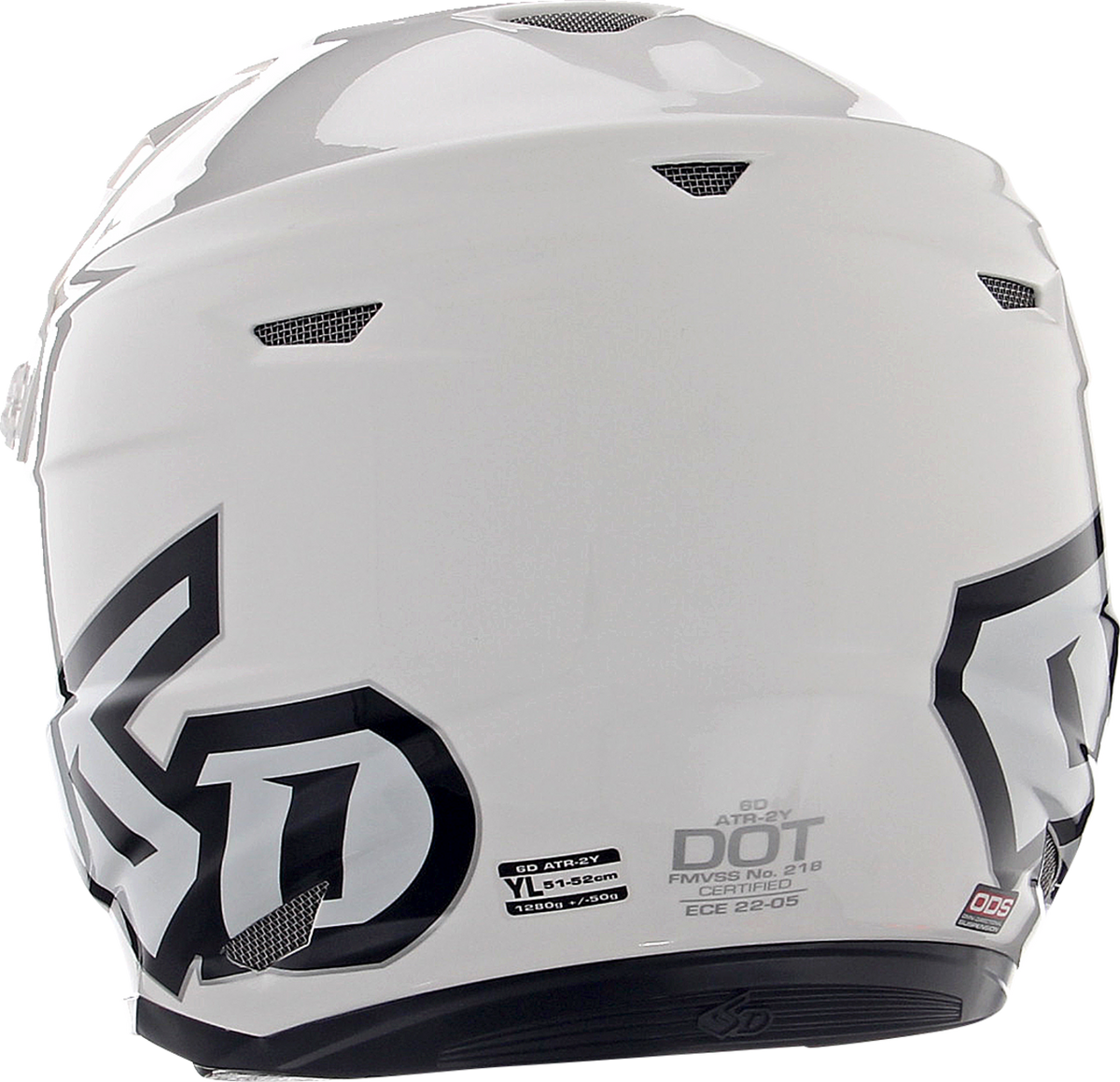 6D HELMETS ATR-2Y Solid Helmet - ATR-2Y Helmet / Gloss White / Small 0111-1574