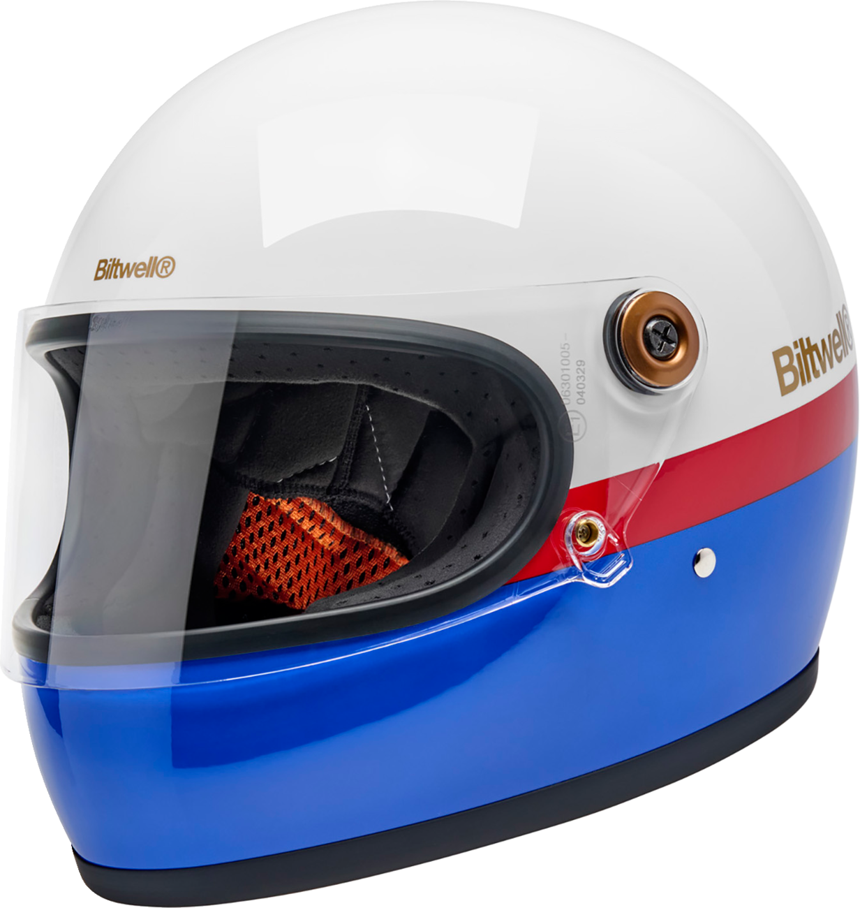 BILTWELL Gringo S Helmet - Apex / White/Red/Blue / Small 0101-20307
