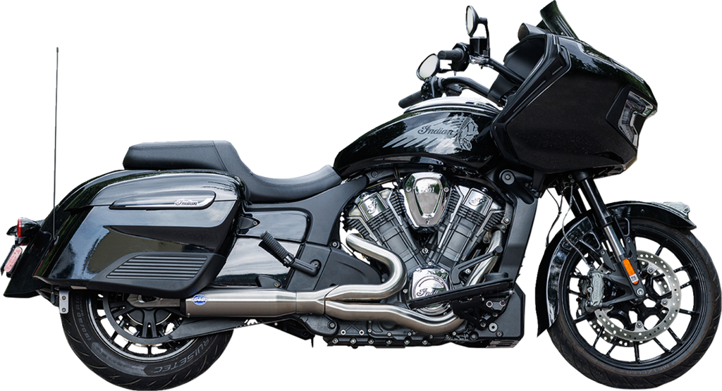 2-into-1 Qualifier Exhaust System - 50-State - Brushed - Stainless Steel