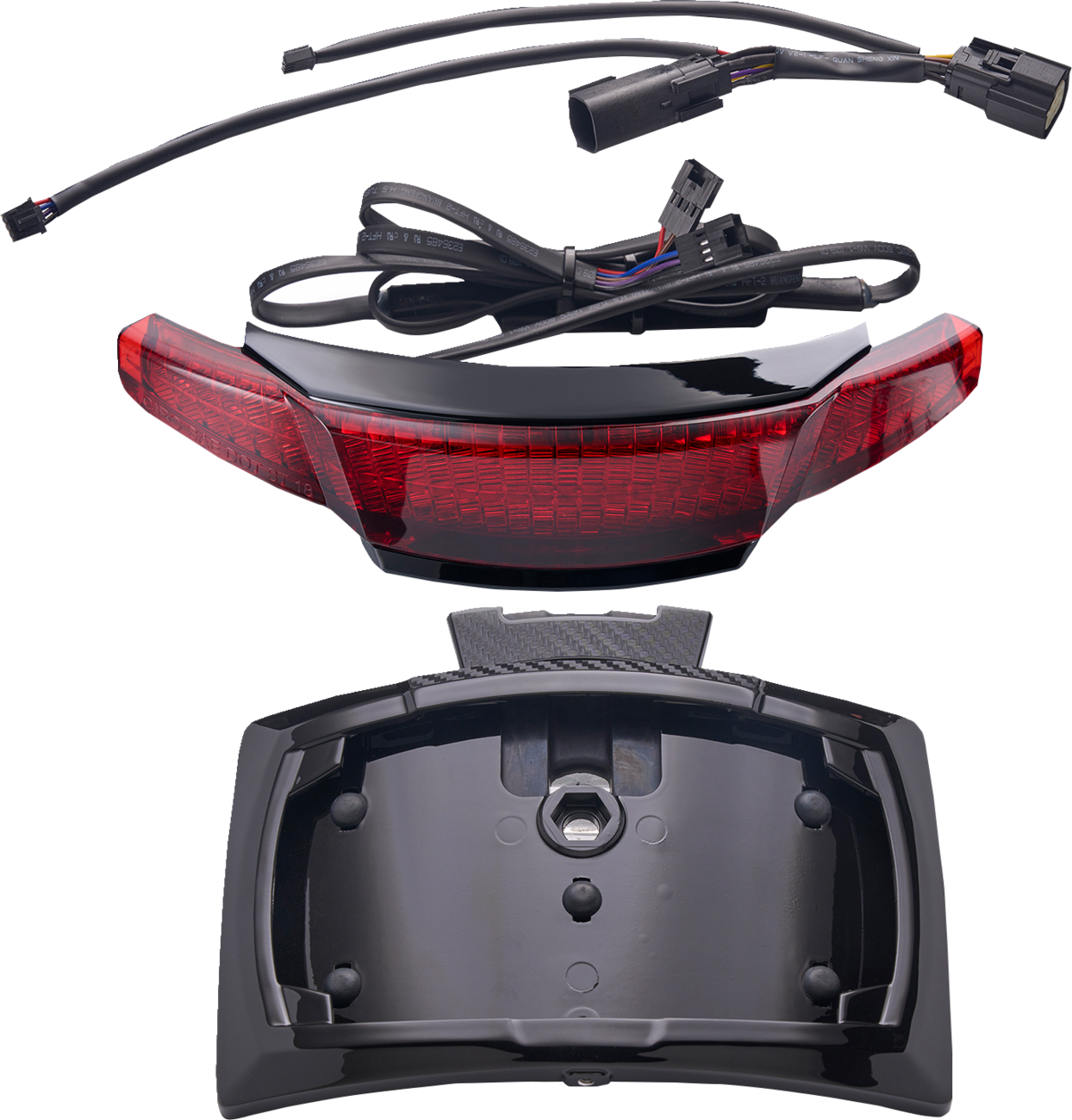 CIRO Taillight/License Plate Holder - Red Lens / Black 2010-1500
