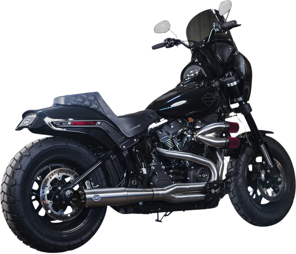2-into-1 Superstreet Exhaust System - 50 State - M8 Softail - Stainless Steel