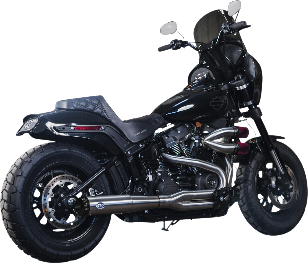 2-into-1 Superstreet Exhaust System - 50 State - M8 Softail - Stainless Steel