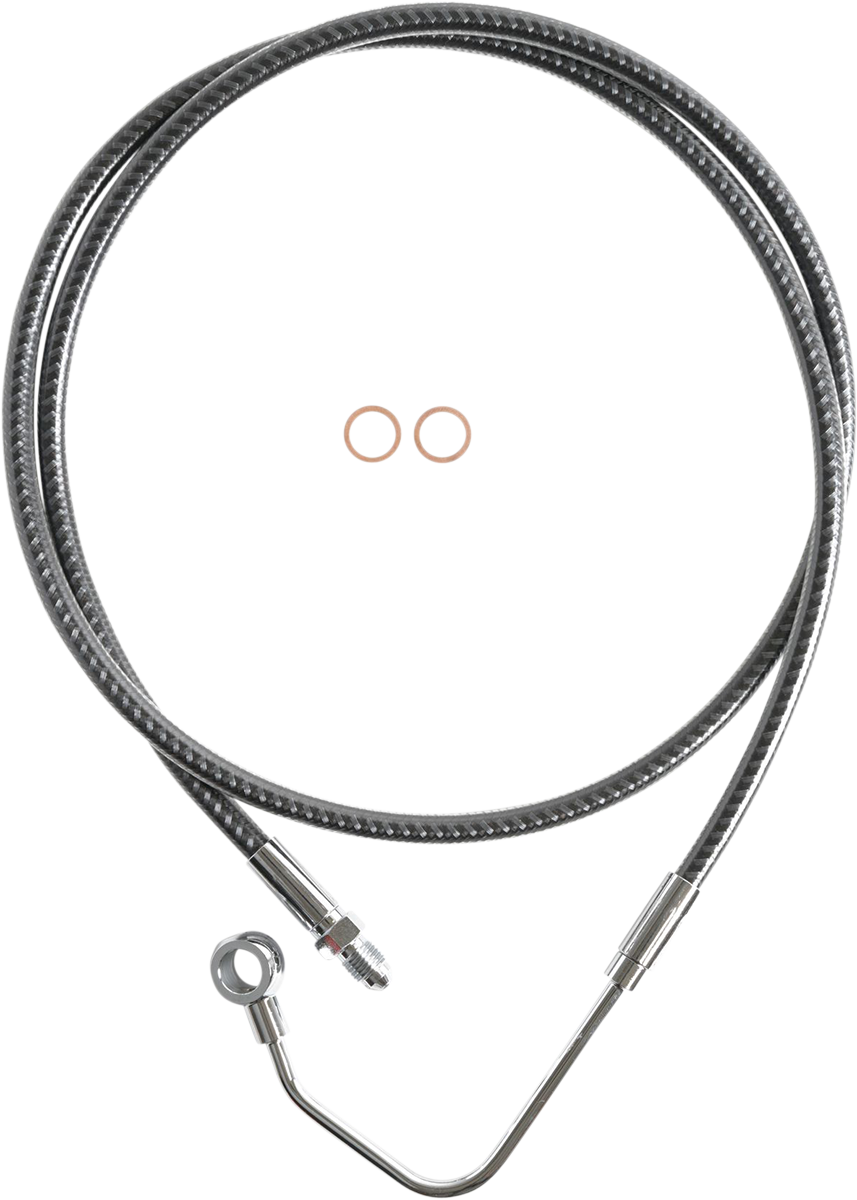 MAGNUM SHIELDING KARBONFIBR Mid-Line Brake Line - Brake Line / Carbon Fiber / Mid / ABS / FLHT 1741-6294
