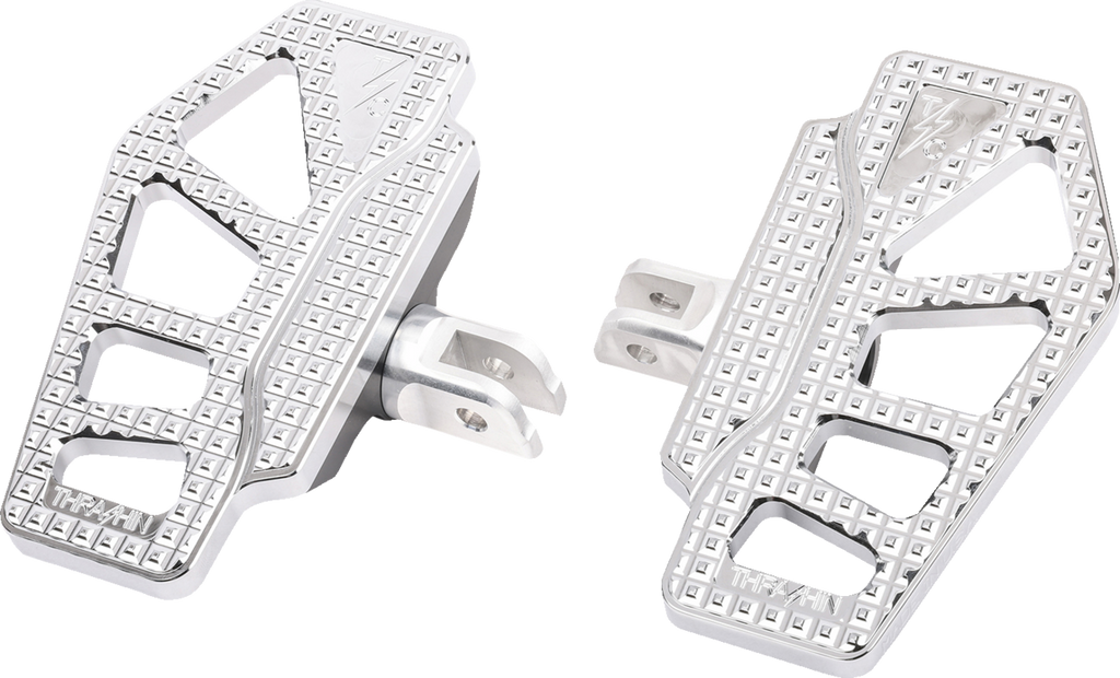 THRASHIN SUPPLY CO. Apex Mini Floorboards - Driver / Chrome 1621-1150