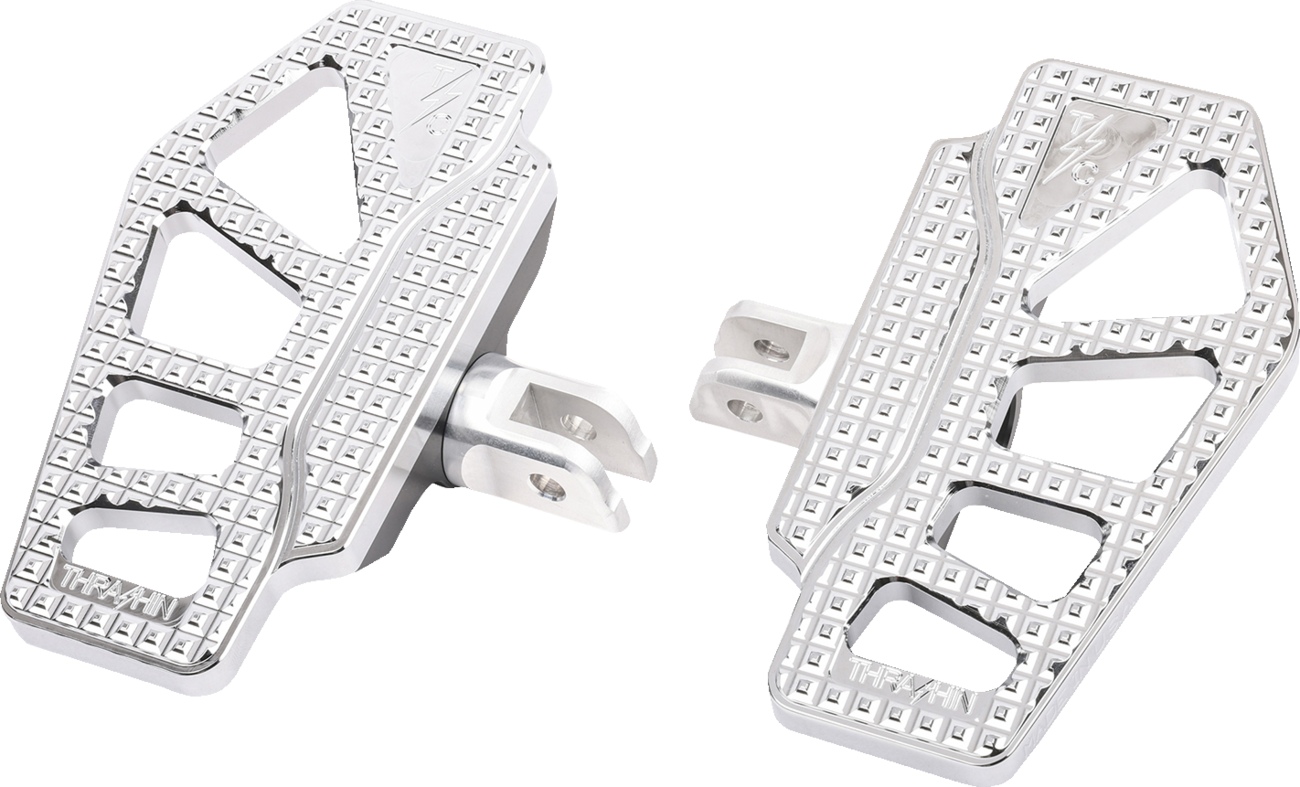 THRASHIN SUPPLY CO. Apex Mini Floorboards - Driver / Chrome 1621-1150