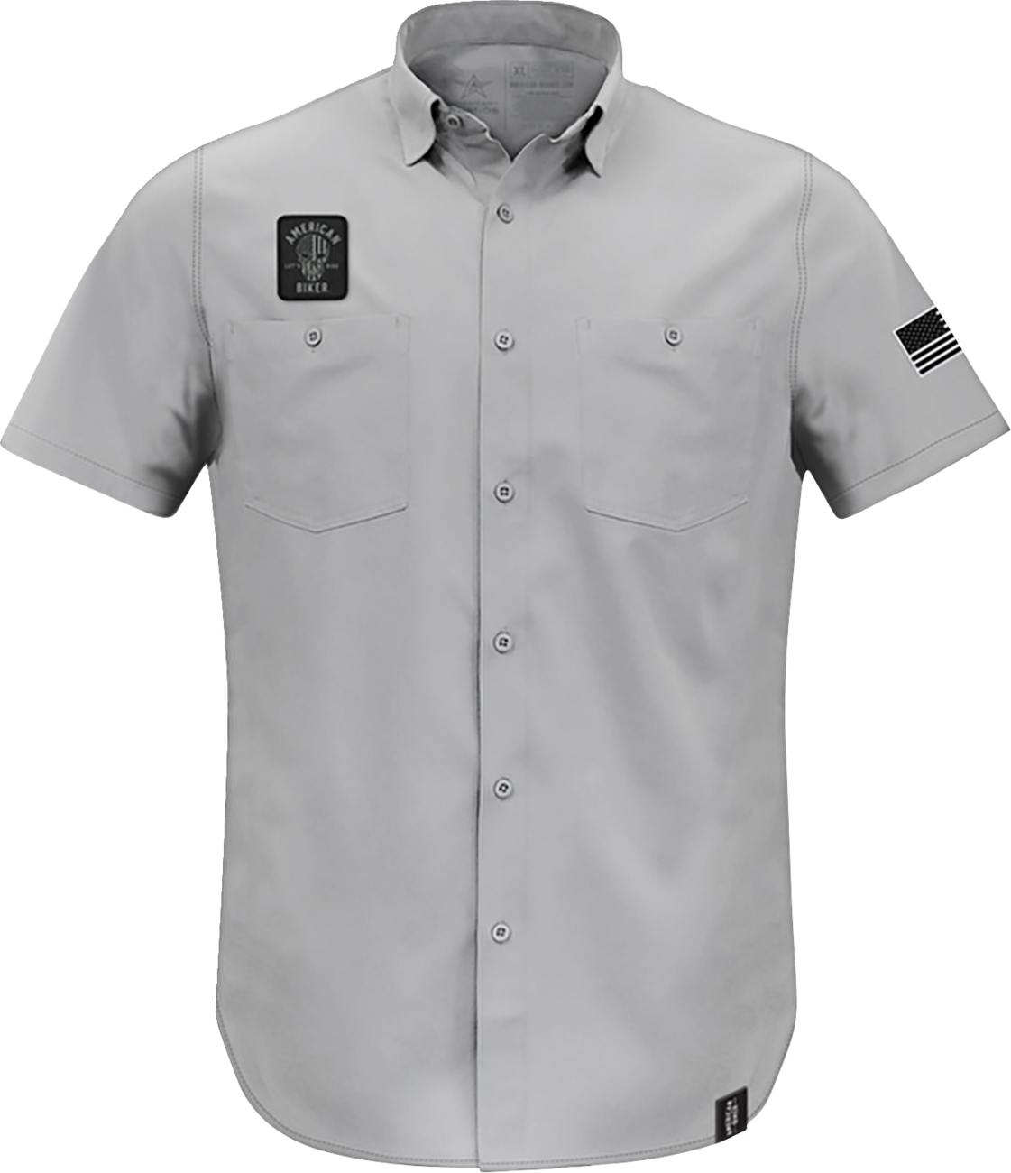 AMERICAN BIKER Biker Sam Lightweight Shirt - Gray/Black / 2XL 3040-3404