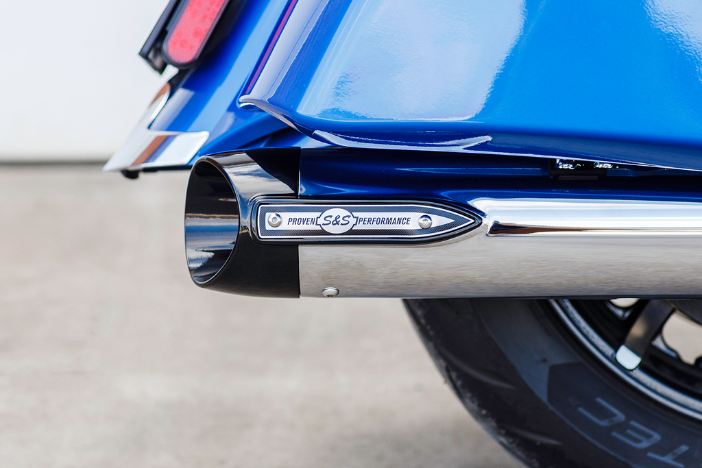 4" Broadhead Slip-On Mufflers - Slash Cut - Chrome