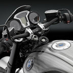 Rizoma Tapered Handlebar - Black Dia 22-29mm/H 35mm/W 755mm - MA011B