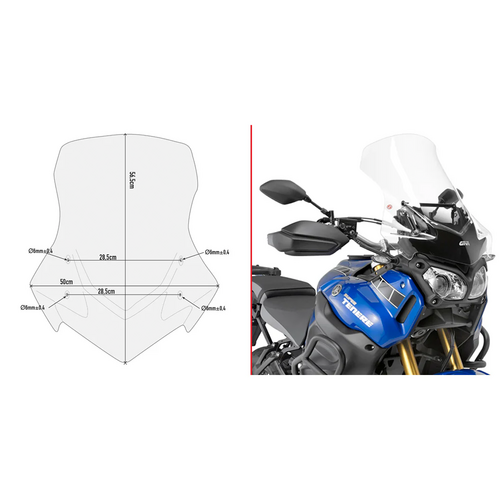 GIVI D2119ST Specific Screen for Yamaha Xtz 1200 Super Tenere