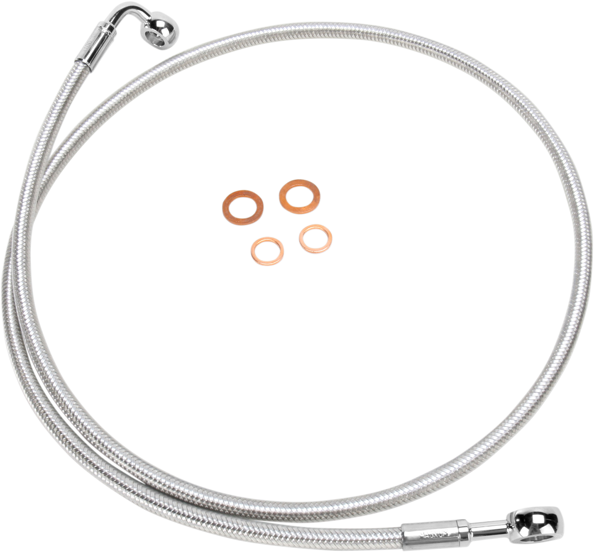 MAGNUM SHIELDING E-Z Align Braided Single Disc Front Brake Line