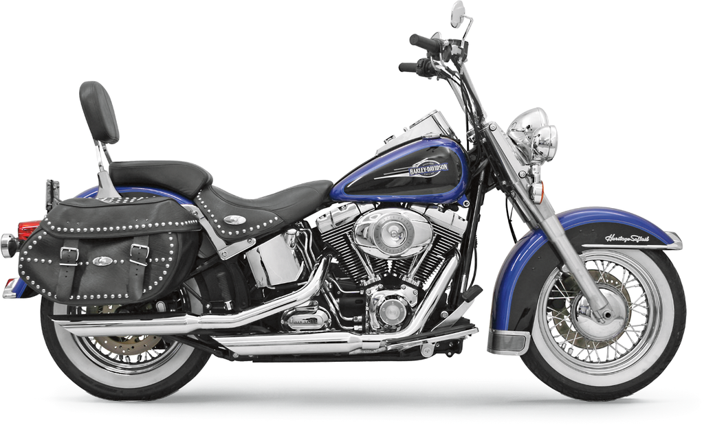 3" Mufflers - Chrome - Slash-Cut - Softail '07-'17