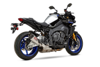 Yoshimura MT-10 22-26 AT2 Stainless Slip-On Exhaust, w/ Stainless Muffler