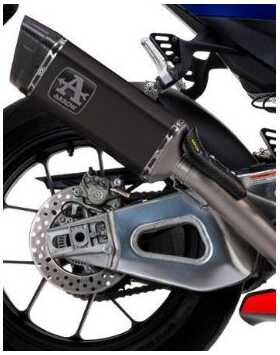 71002PTN Arrow Pista Slip-on Exhaust, Titanium Dark for Aprilia RSV4 1100 Factory 19-20