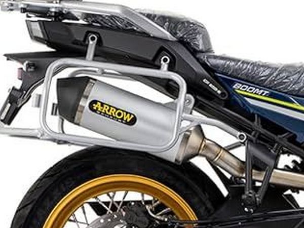 71943pk Arrow Cf Moto 800mt Sport / Touring 23-24 EU Homologated Titanium Race Tech Silencer With Welded Link Pipe